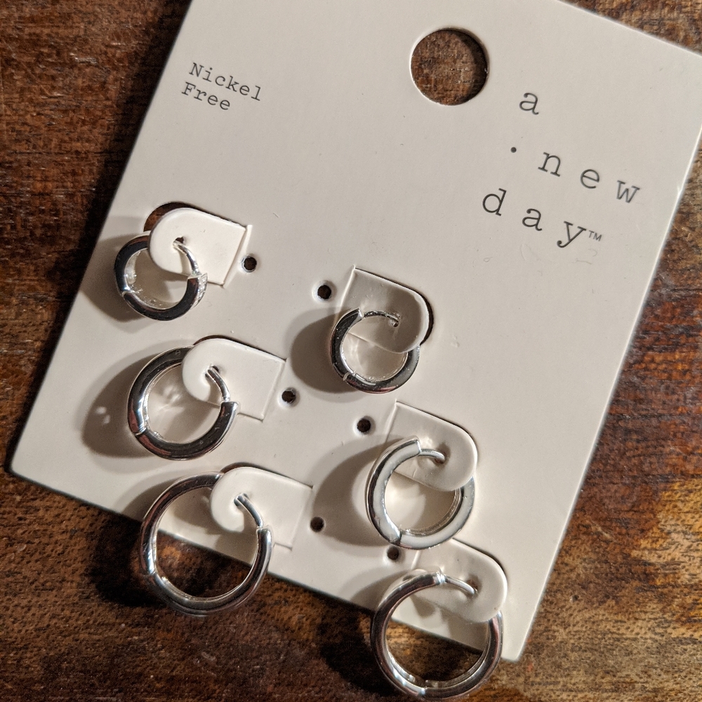 A New Day nickel free Huggie earring assortment